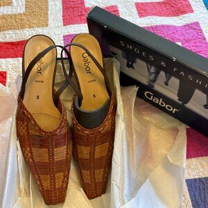 Gabor shoe with braided leather upper size US 7
